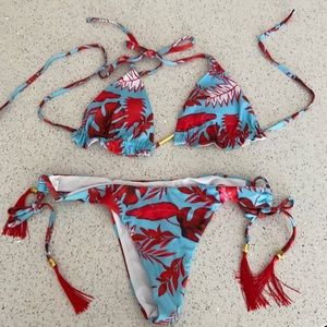 Floral bikini, tagged medium, fits like a small.